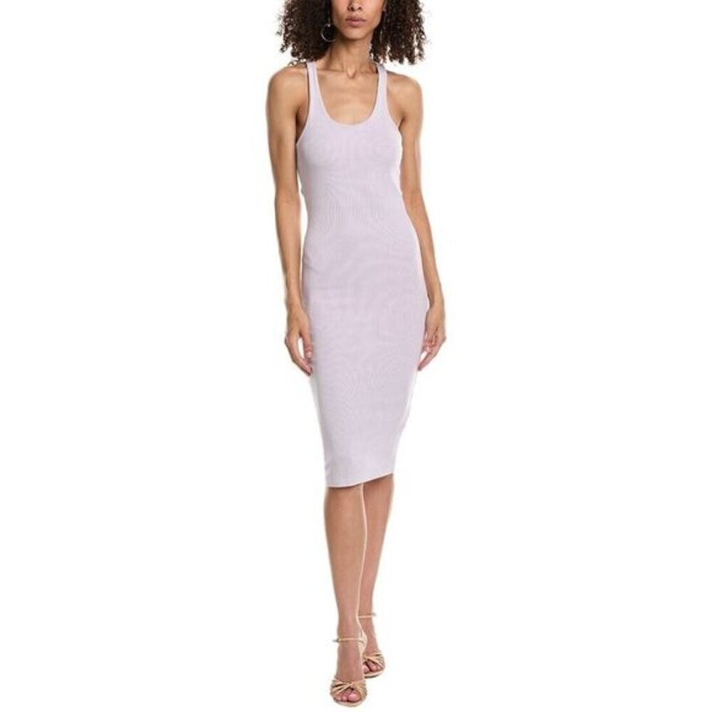 John Elliott Mineral Ribbed Midi Lavender Dress